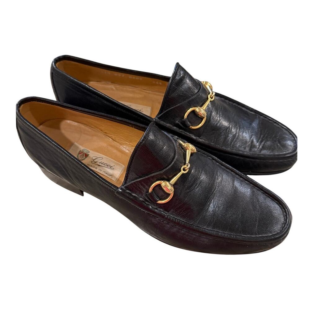 1980's Gucci Jordaan Horsebit Loafers